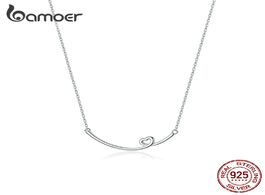 Foto van Sieraden bamoer genuine 925 sterling silver smile heart necklace for women short necklaces france st
