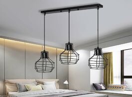 Foto van Lampen verlichting retro style ceiling light lamp vintage industrial pendant iron metal fixture blac