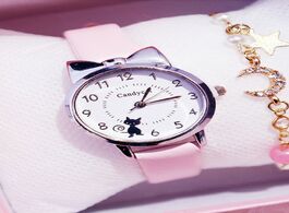 Foto van Horloge new arrival high quality cute cat children s fashion kids watches jelly boys girls students 