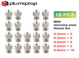 Foto van Computer 18pcs mk8 nozzle m6 threaded stainless steel for 1.75mm filament creality cr 10 ender 3 opt