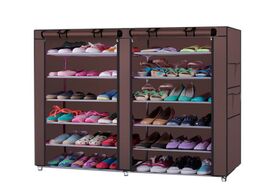 Foto van Meubels 6 layers 2 line shoe rack non woven fabric cabinets