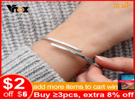 Foto van Sieraden vnox adjustable new disign bangle personalize engrave name cuff bracelets for women stainle