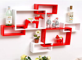 Foto van Huis inrichting 3pcs set korea style wooden wall shelf clapboard decoration children s room toy disp