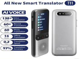 Foto van Elektronica 138 languages t11 portable smart voice translator real time multi language speech intera