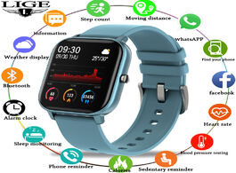 Foto van Horloge lige fashion smart watch men ipx7 waterproof fitness tracker led full screen touch heart rat