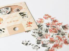 Foto van Kantoor school benodigdheden 45pcs pack kawaii fox panda sticker adhesive craft stick label diary di