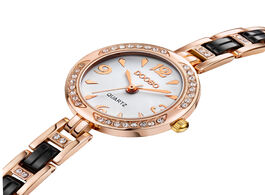 Foto van Horloge new women watch rhinestone fashion jewelry chain bracelet simple small quartz wristwatches l