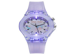 Foto van Horloge cristal dream pupils children s luminous silicone strap watch cute cartoon flash quartz kids