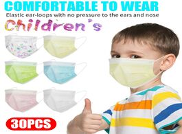 Foto van Beveiliging en bescherming kids children s disposable face masks protective child mask 3 layer filtr