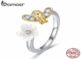 Foto van Sieraden bamoer 100 925 sterling silver adjustable bee and honey flower sweet wish finger rings for 