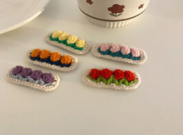 Foto van Baby peuter benodigdheden korean winter new handmade knitting wool flower hairpins hair clips for wo