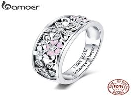 Foto van Sieraden bamoer 925 sterling silver daisy flower infinity love pave finger rings for women wedding e