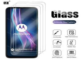 Foto van Telefoon accessoires 3 pieces tempered glass for motorola one fusion plus 6.5 screen protector moto 