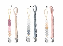 Foto van Baby peuter benodigdheden 2 pack pacifier clips universal sofy braided holder silicone beaded binky 