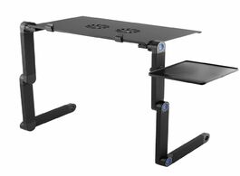 Foto van Meubels laptop desk magnesium alloy abs with dual fans collapsible no installation required one seco