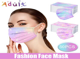 Foto van Beveiliging en bescherming 50pcs disposable face mask black mouth dustproof filter breathable protec