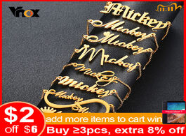 Foto van Sieraden vnox personalized name bracelets for women solid stainless steel in gold tone customize uni