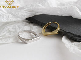 Foto van Sieraden xiyanike 925 sterling silver opening rings korean simple geometric rectangle handmade jewel