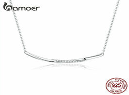 Foto van Sieraden bamoer minimalist silver 925 jewelry clear wave cz choker necklace for women female fine gi