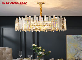 Foto van Lampen verlichting gold led pendant lights crystal living room indoor lighting modern hanging lamp f