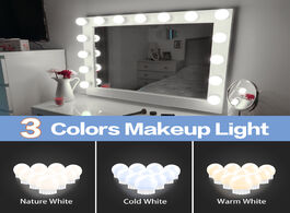 Foto van Lampen verlichting 3 modes colors makeup mirror light led touch dimming vanity dressing table lamp b