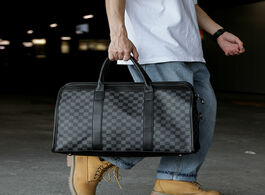 Foto van Tassen tidog large capacity short distance travel luggage stylish plaid bag