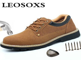 Foto van Schoenen leosoxs breathable safety shoes men s work boots indestructible steel toe anti smashing cam