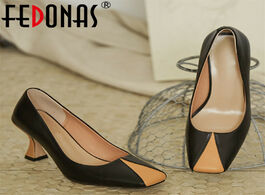 Foto van Schoenen fedonas brand design pumps women spring autumn genuine leather high heels office party shoe