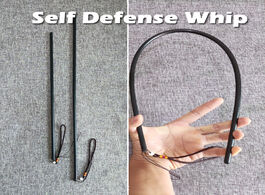 Foto van Beveiliging en bescherming foldable outdoor edc elastic resin rattan strip self defense whip black s