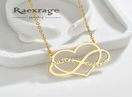 Foto van Sieraden raexrage custom infinity name necklace for love stainless steel hollow heart link chain nec