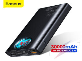 Foto van Telefoon accessoires baseus power bank 30000mah type c pd 3.0 fast charger for iphone quick charge e