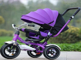Foto van Baby peuter benodigdheden tricycle bike 3 in 1 flat lying carriage stroller trike adjustable swivel 