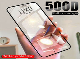 Foto van Telefoon accessoires 500d full cover protective glass for iphone 7 8 6 6s plus se tempered screen pr