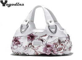 Foto van Tassen luxury flower design top handle ladies handbag women shoulder bags pu leather messenger purse