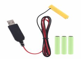 Foto van Elektronica lr03 aaa battery eliminator usb power supply cable replace 1 to 4pcs 1.5v for electric t