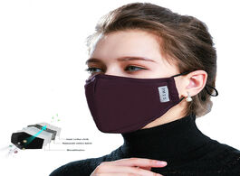 Foto van Beveiliging en bescherming cotton mask pm2.5 anti haze breath valve dust mouth activated carbon filt