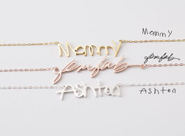 Foto van Sieraden customized name necklace personalized custom actual handwriting signature pendant choker je