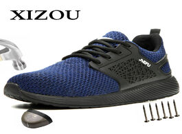 Foto van Schoenen xizou air mesh steel toe work shoes all season new design casual sneakers lightweight anti 