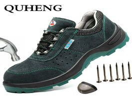 Foto van Schoenen quheng work safety shoes men anti slippery boots winter puncture proof construction protect