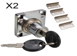 Foto van Woning en bouw 2set desk drawer lock wardrobe locks cabinet furniture cam steel locker with 2 keys