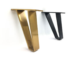 Foto van Meubels u shaped gold hairpin table desk leg bracket protector 18cm solid iron support for furniture