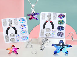 Foto van Sieraden a set jewelry making kit necklace earrings findings crystal glass charms pendant beads earr
