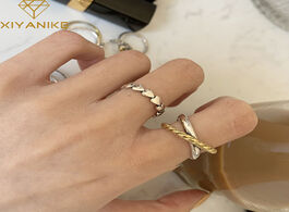 Foto van Sieraden xiyanike 925 sterling silver fashion rings for women couples vintage handmade cross geometr