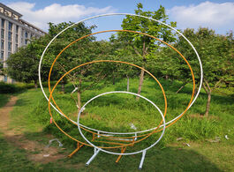 Foto van Huis inrichting circle wedding props birthday decor wrought iron round ring arch backdrop lawn artif
