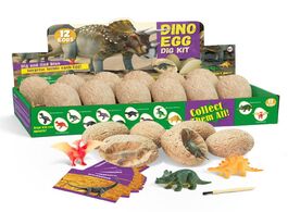Foto van Speelgoed 12pcs kids dinosaur egg dig excavation kit archaeology educational puzzle toy toys for chi