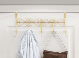 Foto van Huis inrichting practical wrought iron door hook towel hat clothes wall over gold hanger durable kit