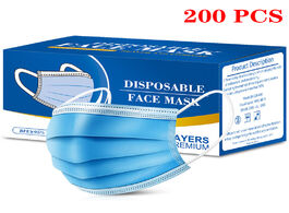 Foto van Schoonheid gezondheid face mask medical surgical non woven disposable anti dust earloops unisex