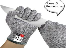 Foto van Beveiliging en bescherming high strength grade level 5 protection safety anti cut gloves kitchen res