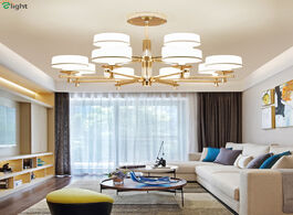 Foto van Lampen verlichting modern gold led pendant lights pvc chandelier lighting for living room dining dec