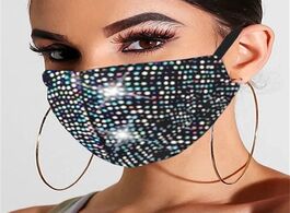 Foto van Sieraden 2020 trendy shiny crystal face mask women for female vintage fishing net popular party nigh